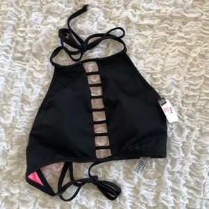 Victoria’s Secret - Black high cut bikini top XS